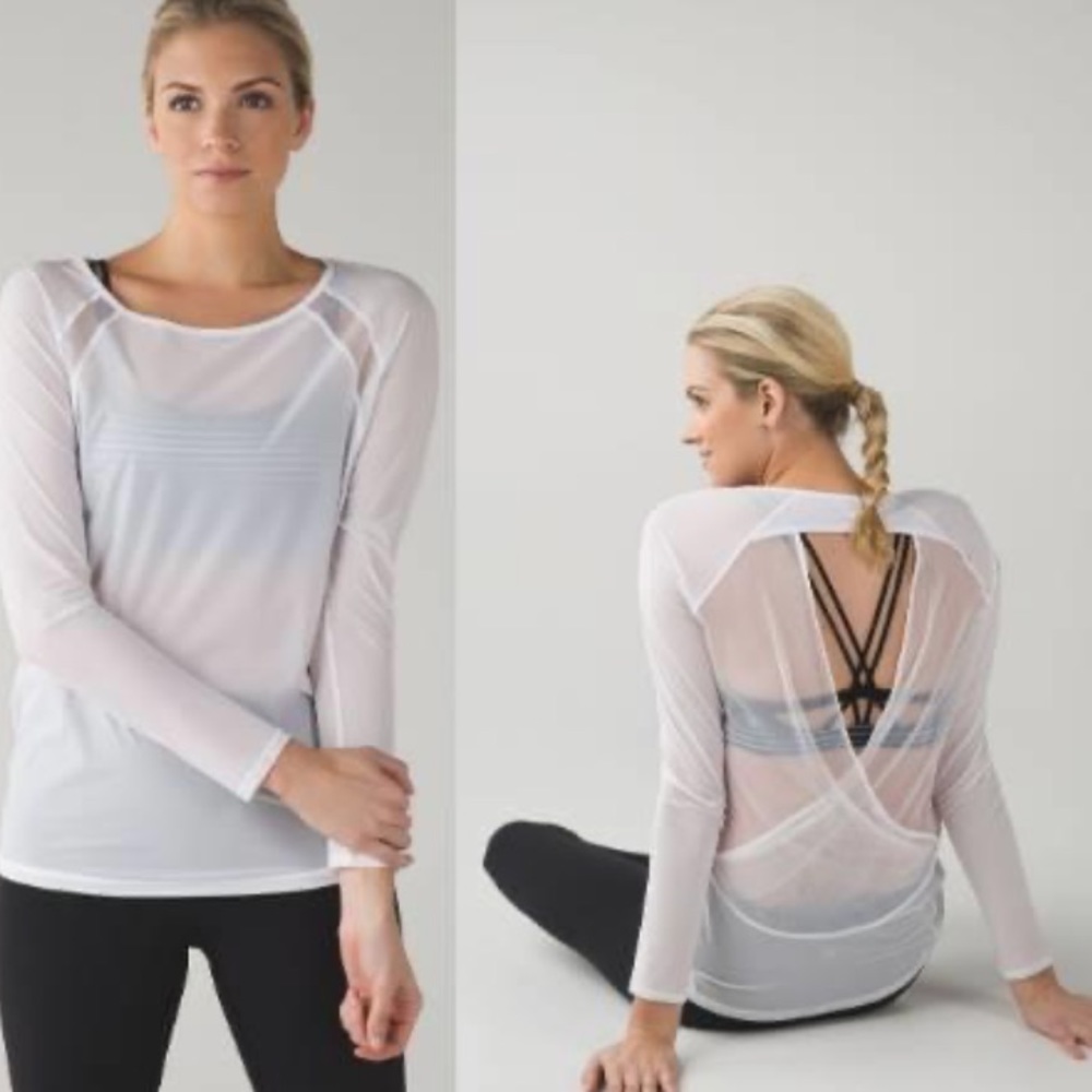 lululemon athletica White Long Sleeve Top